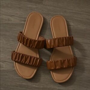 Brown Slide Sandals